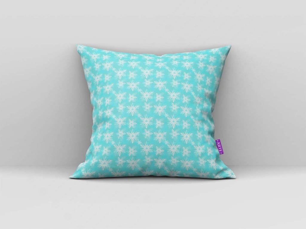 ARTE PARA ALMOFADA DE FLOCOS DE GELO AZUL E BRANCO - KIT FROZEN DGITAL PAPER-5015