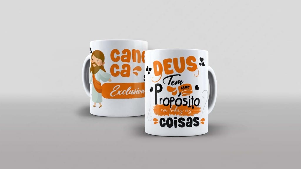 ARTE CANECA - DEUS TEM UM PROPÓSITO-5095