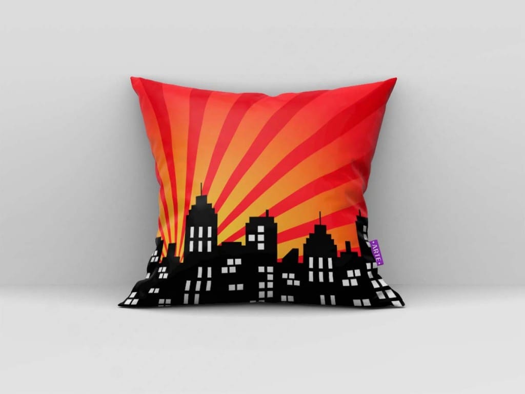 ARTE PARA ALMOFADA DE PRÉDIOS E LISTRAS DE RAIOS DE SOL - KIT OS INCRÍVEIS PAPEL DIGITAL-5208