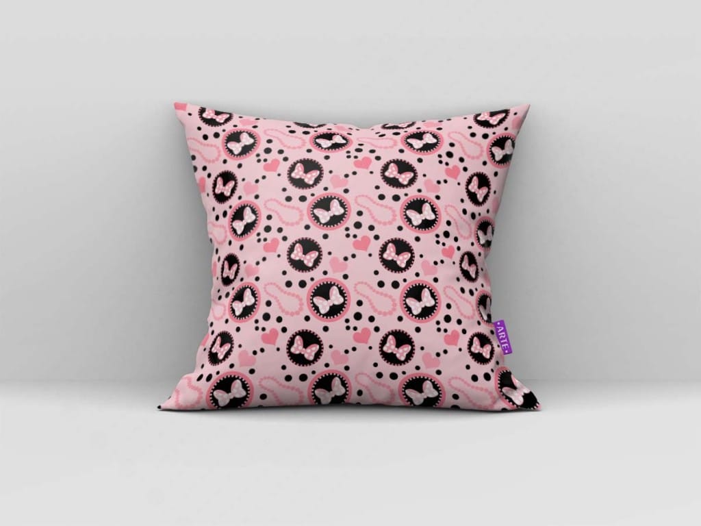 ARTE PARA ALMOFADA DE ELEMENTOS - KIT MINNIE MOUSE PAPEL DIGITAL ROSA-5292