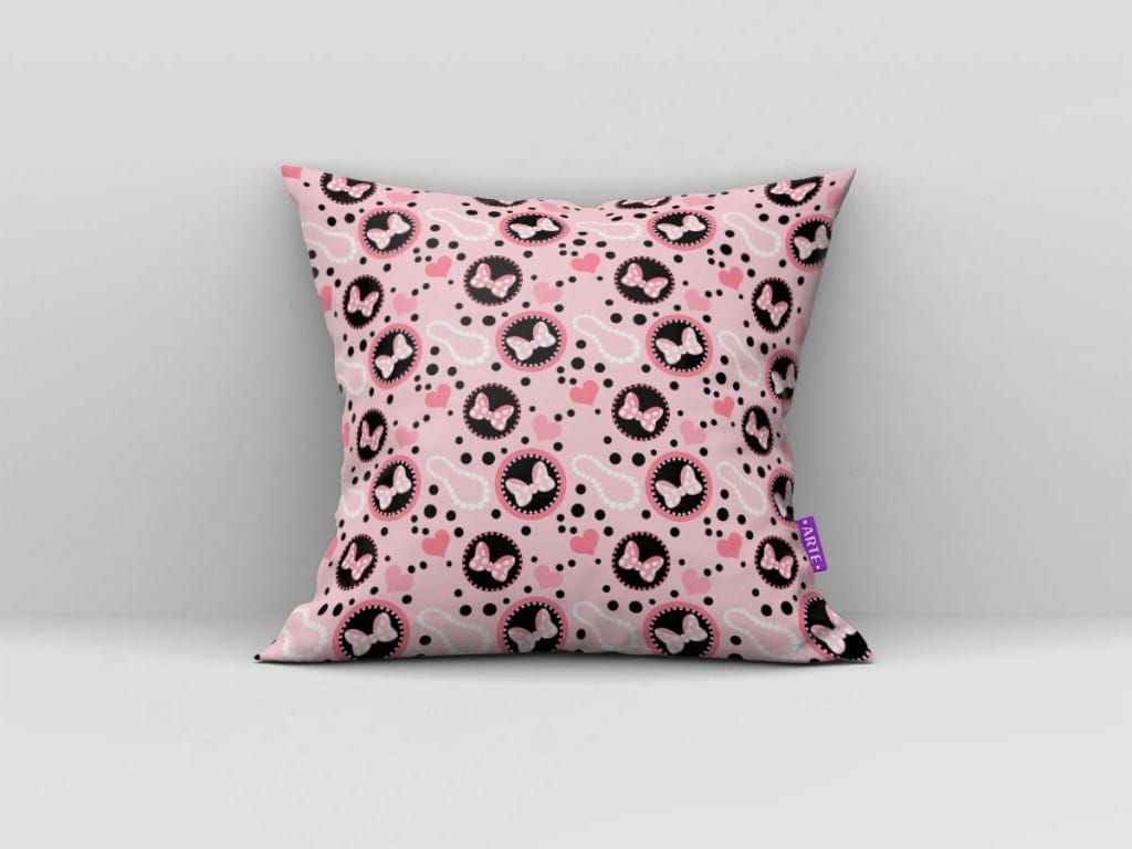 ARTE PARA ALMOFADA DE ELEMENTOS - KIT MINNIE MOUSE PAPEL DIGITAL ROSA-5295