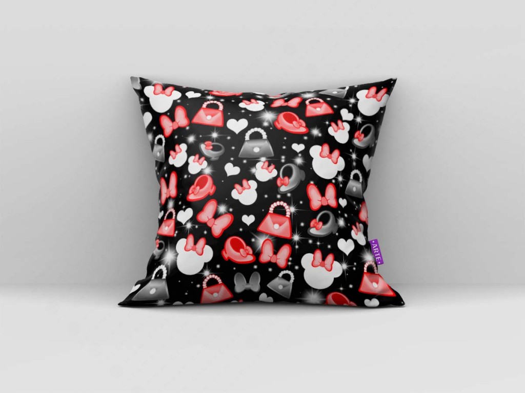 ARTE PARA ALMOFADA DE ELEMENTOS - KIT MINNIE MOUSE PAPEL DIGITAL VERMELHO-5328