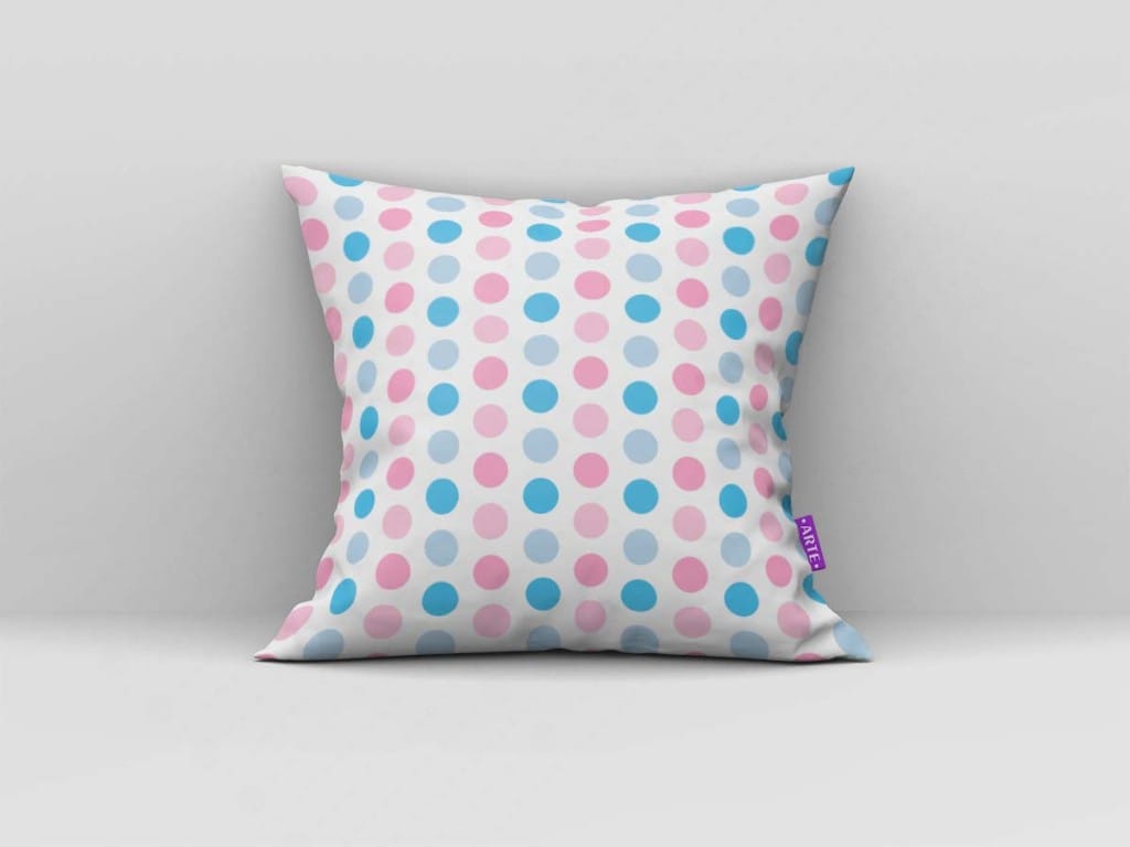 ARTE PARA ALMOFADA DE BOLINHAS COLORIDAS - KIT PEPPA PIG PAPEL DIGITAL-5431