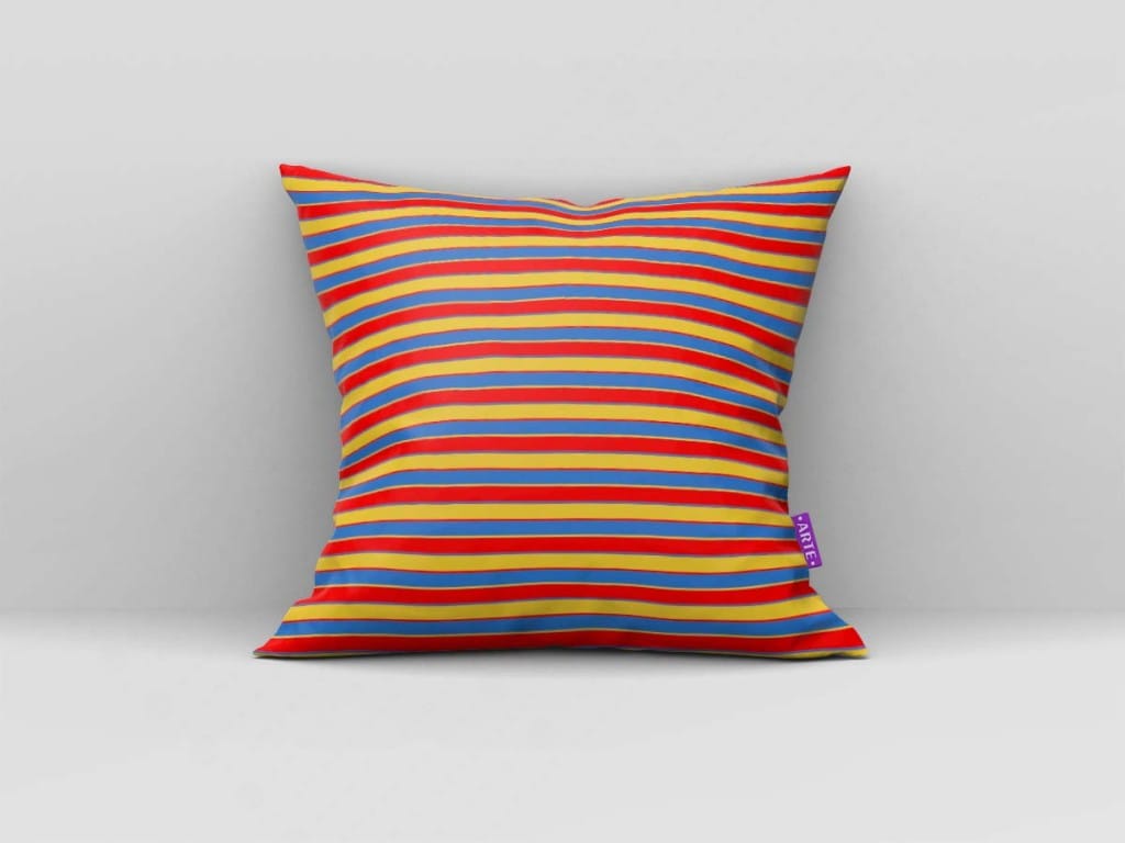 ARTE PARA ALMOFADA DE LISTRAS COLORIDAS - KIT BRANCA DE NEVE DIGITAL-5514