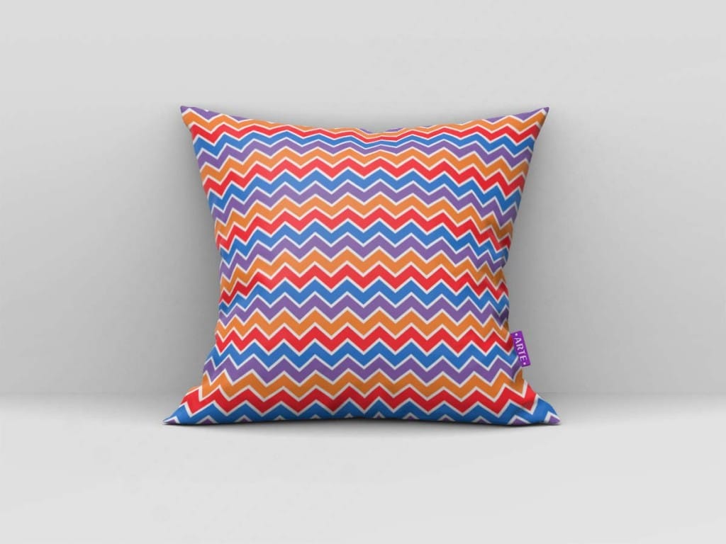 ARTE PARA ALMOFADA DE ZIG ZAG COLORIDOS - KIT AS TARTARUGAS NINJA:CAOS MUTANTE-5678