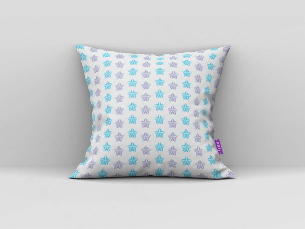 ARTE PARA ALMOFADA DE ESTRELAS DO MAR - KIT A PEQUENA SEREIA PAPEL MÁGICO-5710