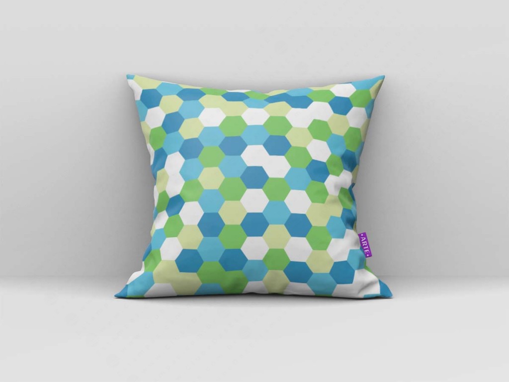 ARTE PARA ALMOFADA HEXAGONAL COLORIDA - KIT ATUALIZAÇÃO ABSTRATA-5873