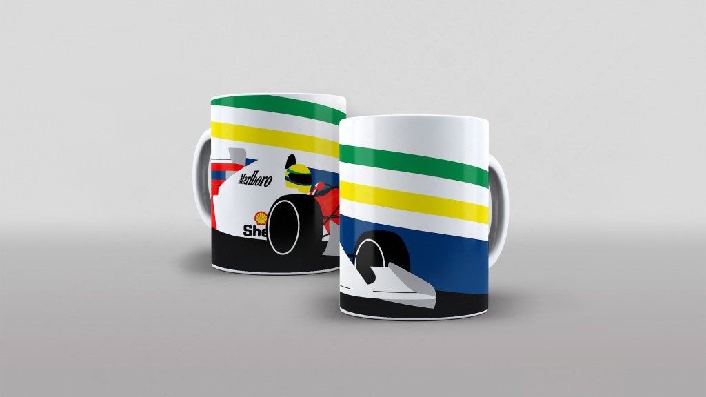 ARTE AYRTON SENNA DA SILVA 7 PARA CANECA CLUBE DAS ESTAMPAS-5956