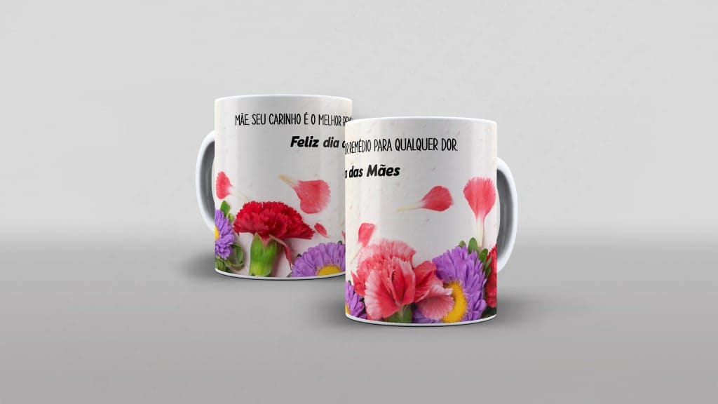 Arte Mae seu carinho e o melhor remedio para qualquer dor para caneca clube das estampas-6078