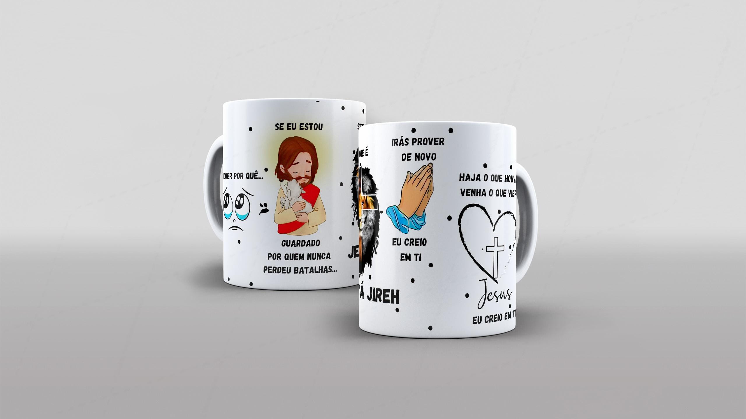 ARTE SEU NOME É JEOVA JIREH PARA CANECA JESUS-6217