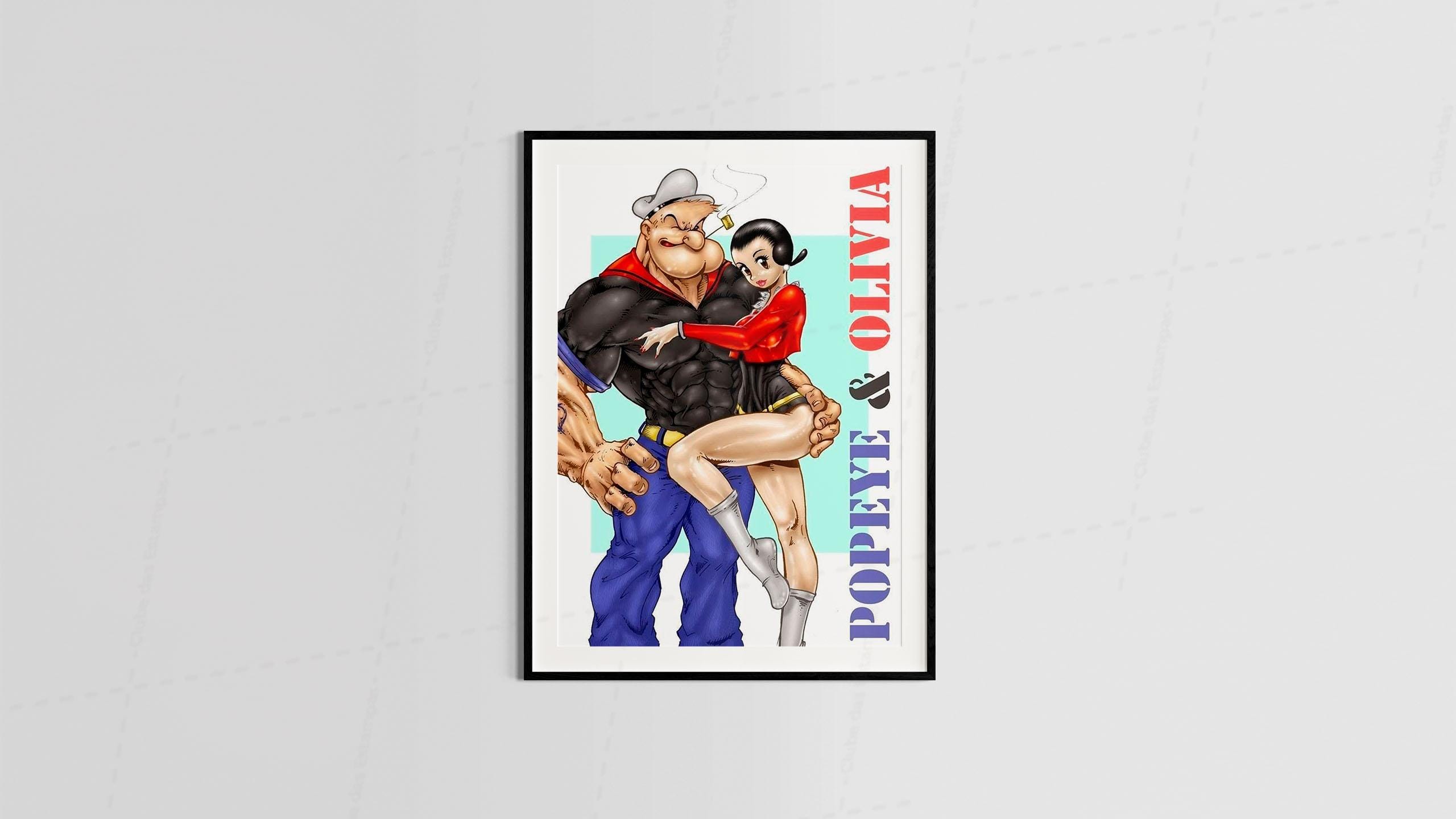 Arte estilo desenho animado geek maneira - para quadros e placas decorativos (5-6298