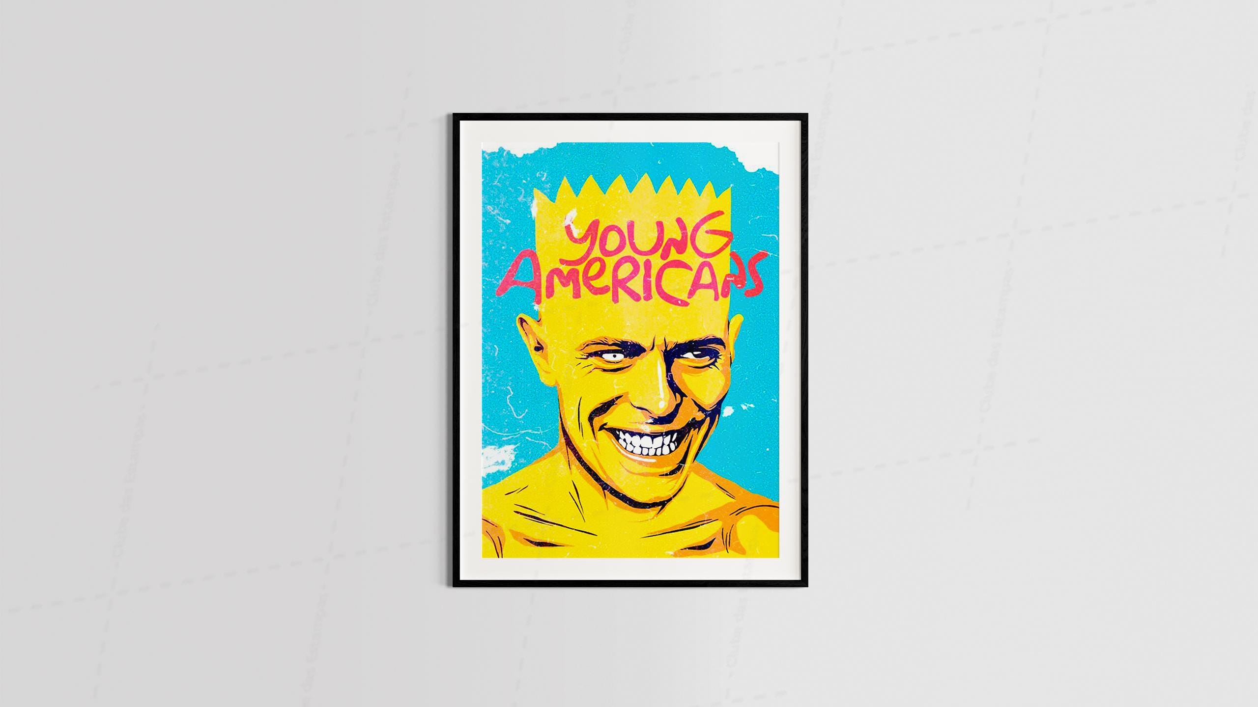 Arte bart simpsons desenho animado geek maneira para quadro e placas decorativas 3-6331