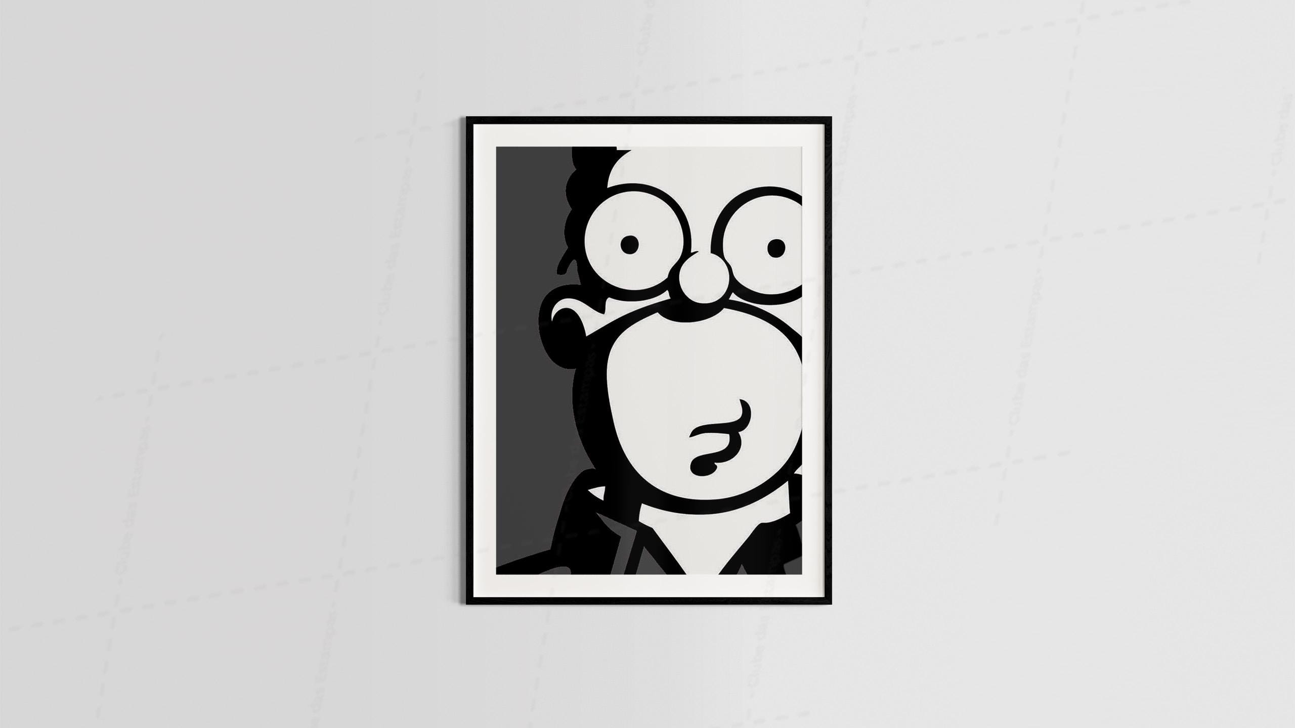 Arte homer simpsons desenho animado geek maneira para quadro e placas decorativas 5-6339