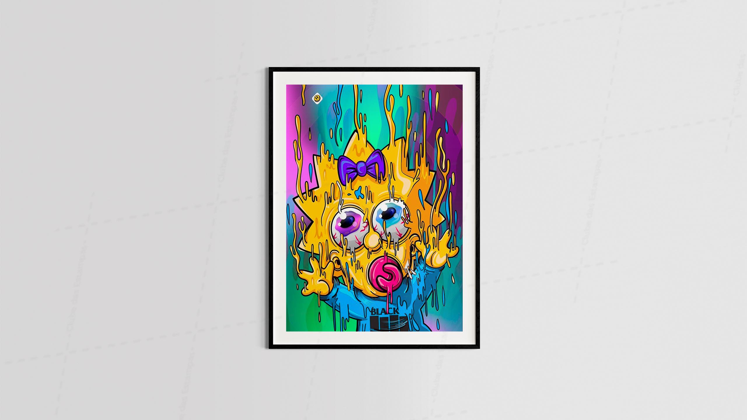 Arte mag simpsons desenho animado geek maneira para quadro e placas decorativas-6340