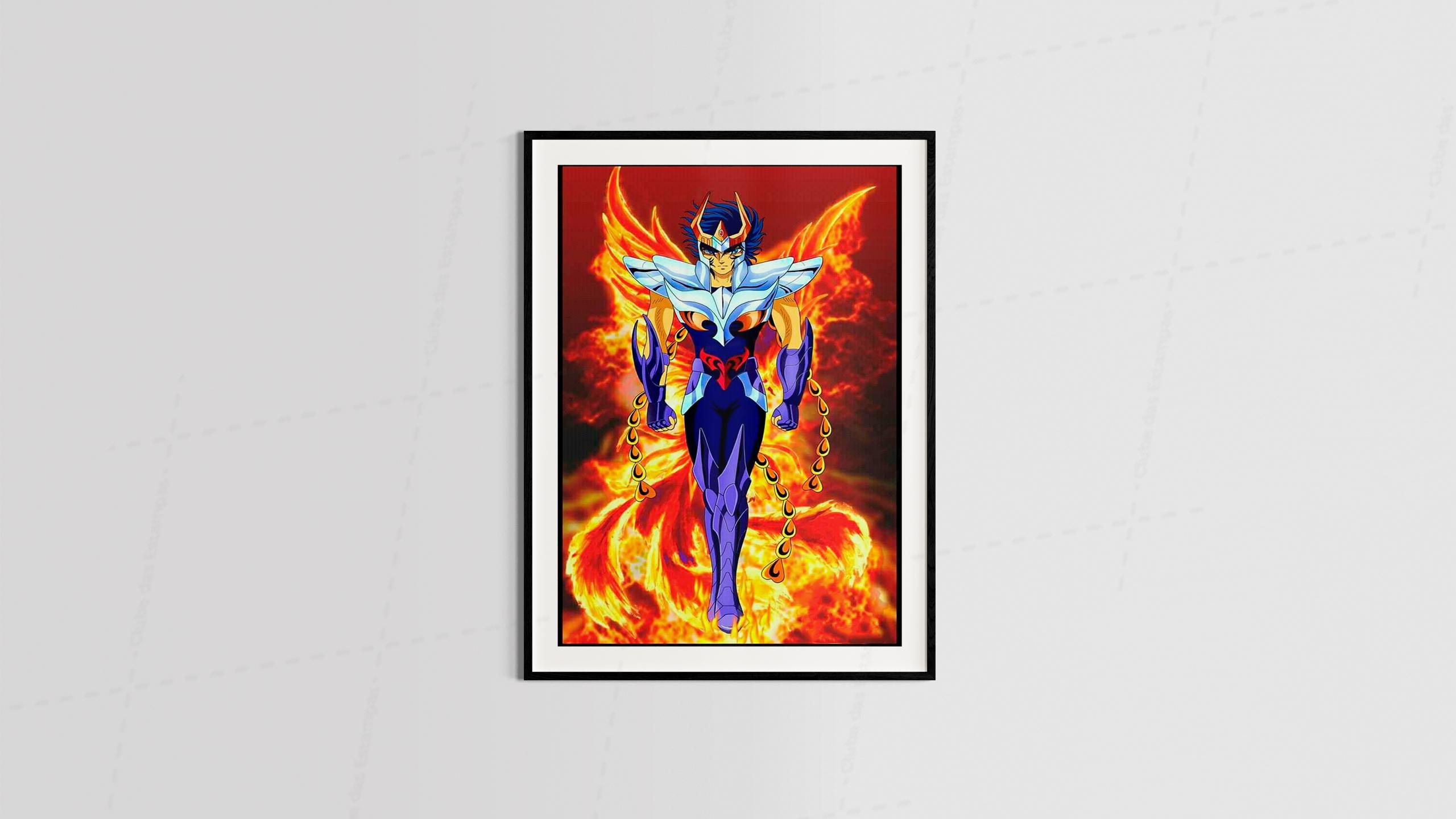 Arte saint seya series animes filme desenho animado para quadros e placas 8-6356
