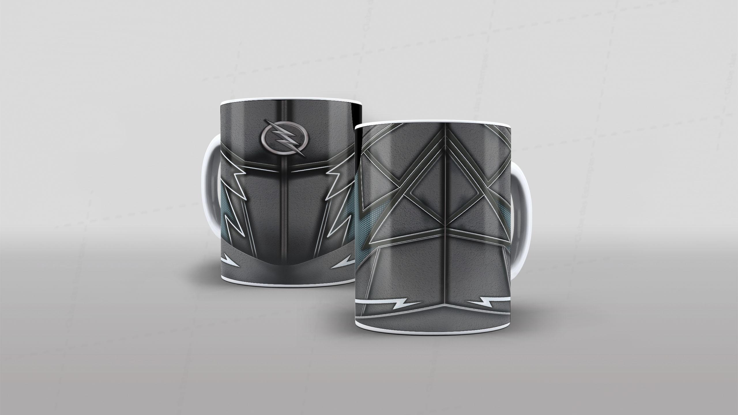 Arte caneca camiseta corpo roupa herois DC flash prata-6554