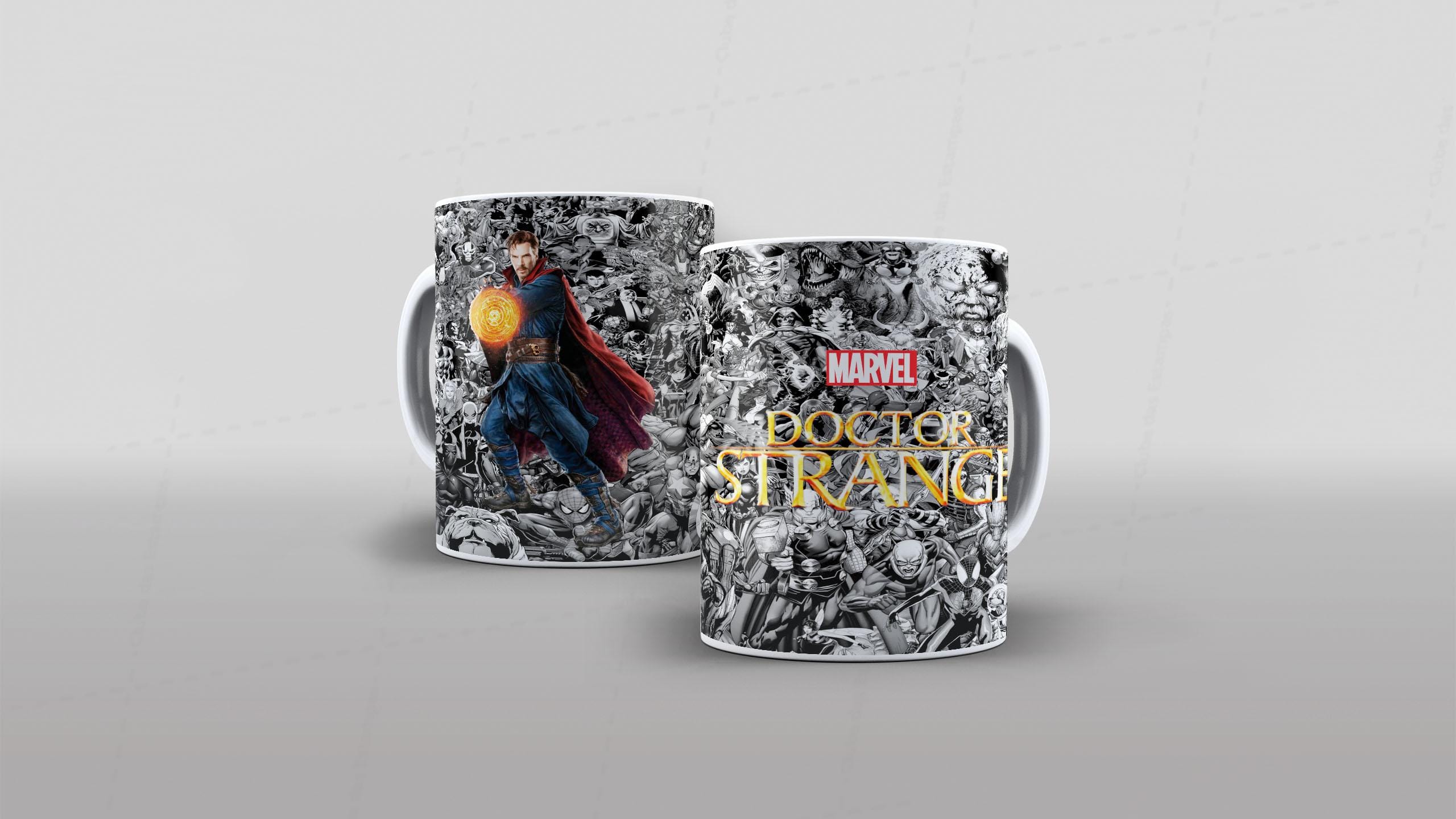 Arte Dr. Estranho herois - para sublimaçao de canecas-7123
