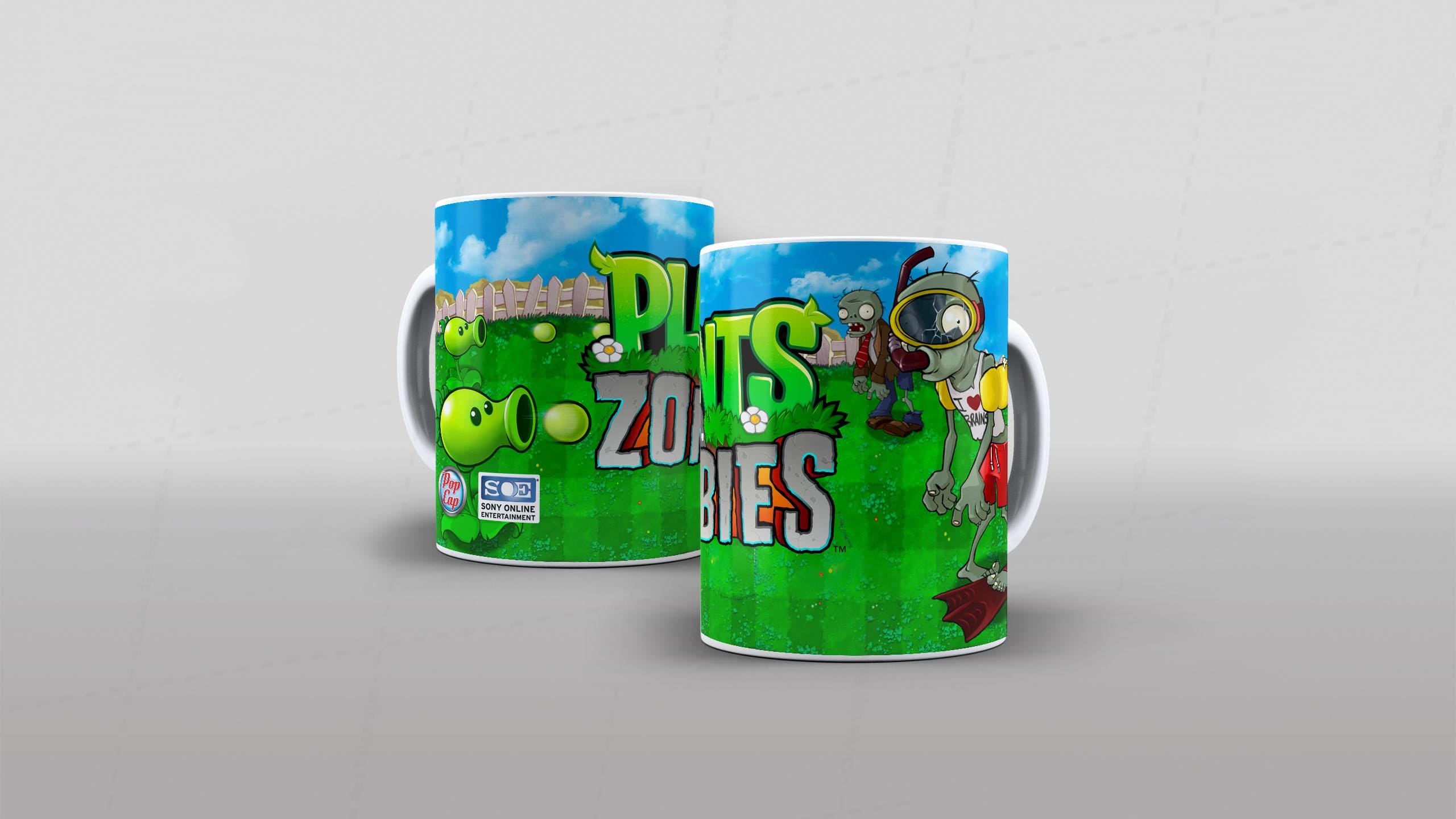 Arte Planta vs Zumbi tema video-game (9-7618