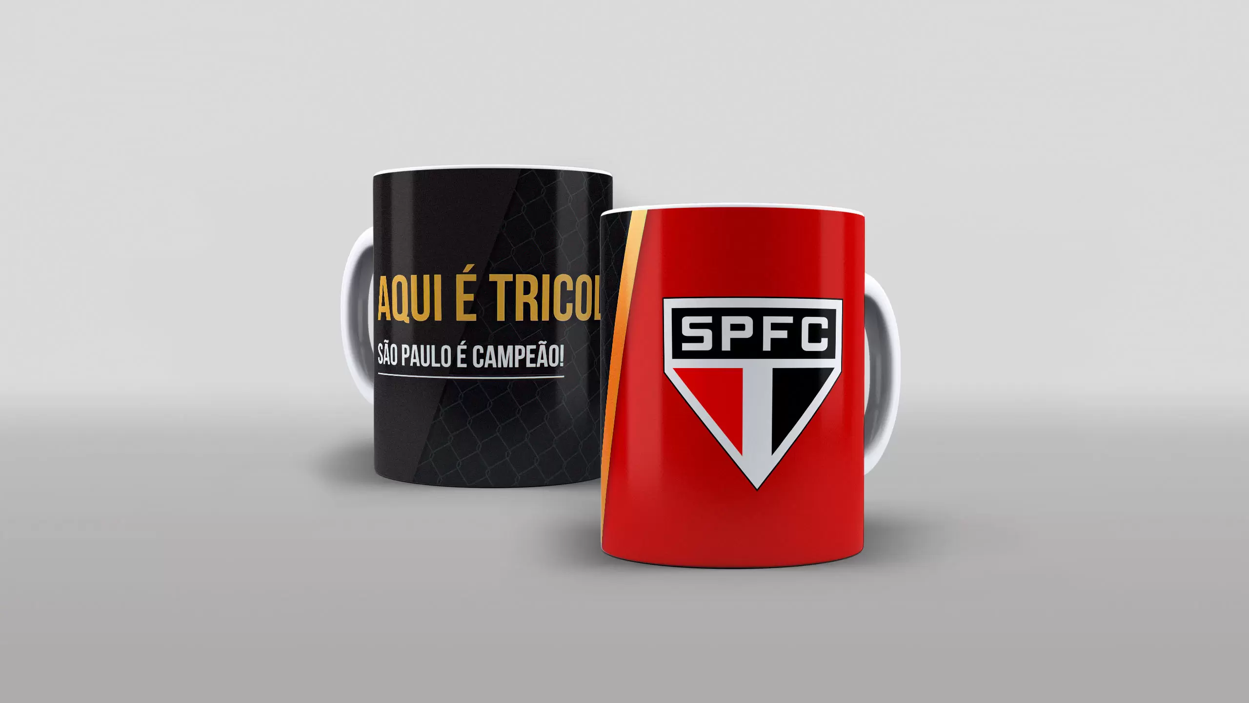 Arte Aqui é tricolor são paulo é campeão - estampa pra caneca
