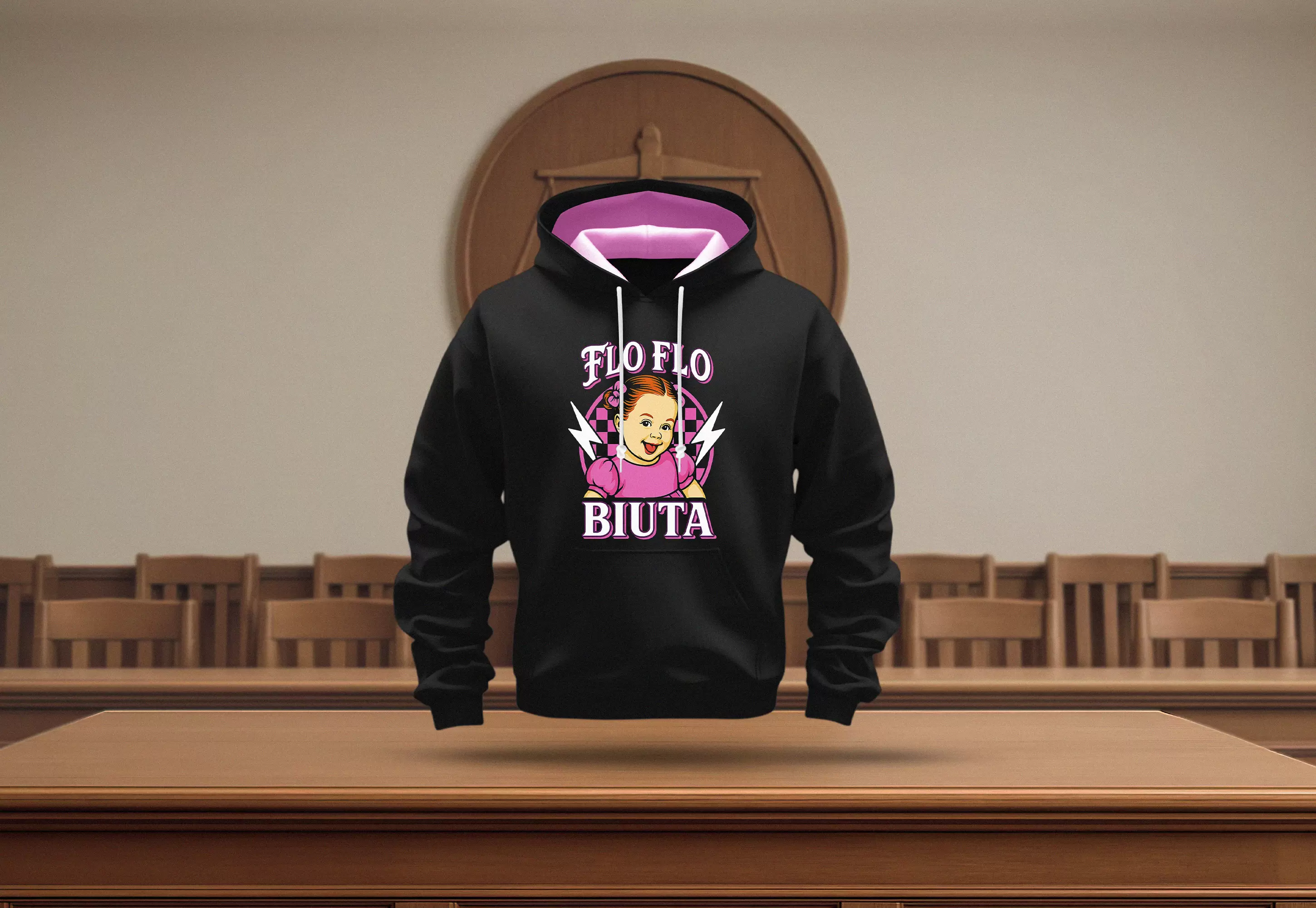 Arte Flo Flo Biuta para moletom e camiseta inspirada na estampa do moletom utilizado por virginia